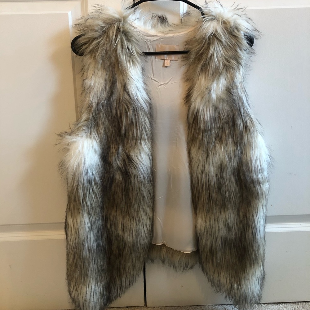 Skies Are Blue Ombré Fur Vest